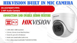 Hikvision Ds 2ce76d0t Itpfs 2mp Camera Built In Mic Audio Over Coaxial Cable Connection Instruction Youtube