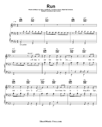 I dont know the names of some of the chords but there u go, sounds right if u follow the tabs. Run Sheet Music Leona Lewis Sheetmusic Free Com