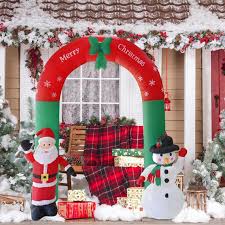 Christmas lights decorations arch tree calle larios. Other Christmas Decoration Indoor Outdoor Gigantic Inflatable Santa And Snowman Christmas Arch 240cm Com