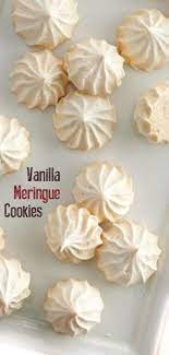 Preheat the oven to 250 degrees. Vanilla Meringue Cookies