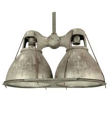 Urban Archaeology Vintage Double Prismatic Industrial Pendant Ua0244 Sv