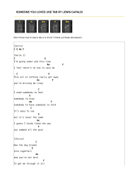 Suscríbete y aprende a tocar en nuestro canal de youtube. Someone You Loved Uke Tab By Lewis Capaldi Song Structure