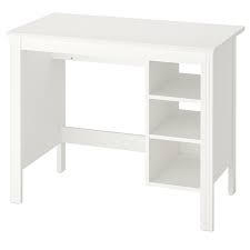 Brusali Desk White 90x52 Cm Ikea Ikea this white desk will suit a modern home with a sleek interior.