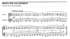 Amore Mio Non Piangere Sheet Music