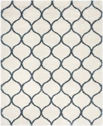 Make social videos in an instant: Hampstead Geometric Ivory Slate Blue Rug Classic Tile Design Contemporary Area Rugs Blue Area Rugs