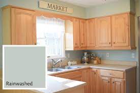 Rainwashed Paint Color Green Kitchen