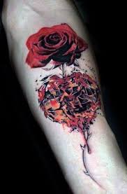 Black heart tattoos, broken heart tattoos, heart tattoo a broken heart would simply suggest that you have had an unrequited love in baloon scroll heart 1094x1851px | 300 dpi. Top 41 Broken Heart Tattoo Designs For Men Split Ink Ideas
