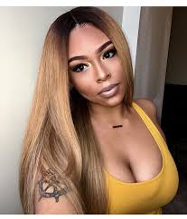 Straight Black And Blonde Weave Hairstyles We Love Color Straight Hair Middle Part Sew In Weave Get This Look Www Shopbombhair Com Blonde Weave Hair Styles Weave Hairstyles