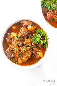 The meat stew setting in your instant pot does a fantastic job in slow cooking the lamb stew meat until tender. Easy Low Carb Keto Beef Stew Recipe Wholesome Yum