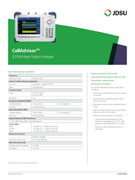 CellAdvisor JD785A Analyzer