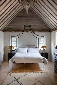 Cathouse antique iron beds specializes in antique iron bed frames, and conversions. King Size Four Poster Iron Canopy Bed In Black Rockett St George