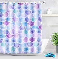 Purple color in interior design is rather an. Amazon Com Decmay 3d Mermaid Scales Shower Curtain For Bathroom Decor Purple Pink Blue Summer Style Ocean Them Waterproof Fabric Bath Curtain For Girl And Woman 71 Inch Home Kitchen