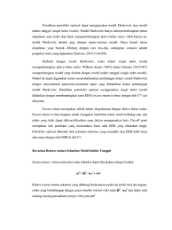 Tbk menjual 2 produk yaitu tas dan sepatu, datanya akan disajikan sebagai berikut: Pertanyaan Tentang Model Indeks Tunggal