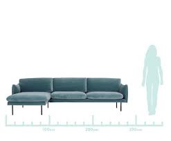 Samt Ecksofa Moby Bezug Blaugrun Beine Schwarz Samt Ecksofa Sofa