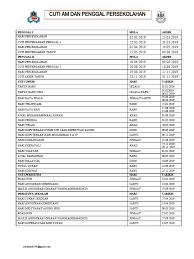 Berikut dikongsikan tarikh cuti umum dan cuti sekolah seluruh malaysia bagi tahun 2021. Cuti Am Dan Penggal Persekolahan