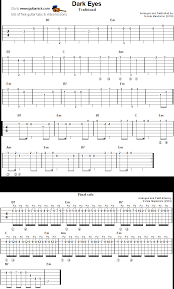 Bedroom eyes ukulele tablature by natty, chords in song are gm,eb,bb,dm7,ebmaj7,f. Dark Eyes Easy Guitar Tab Guitarnick Com