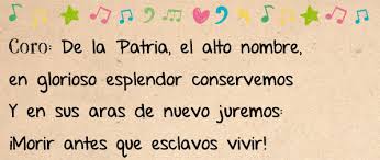 Loor eterno a los bravos guerreros cuyo heroico valor y firmeza; Himno Nacional De Bolivia Himnos Y Canciones De Bolivia Ibolivia