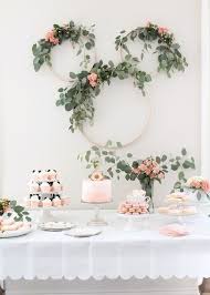 Party Perfect Bridal Shower Decor Inspiration Pink Peach Green White Dessert Ta Disney Bridal Showers Bridal Shower Decorations Cute Baby Shower Ideas