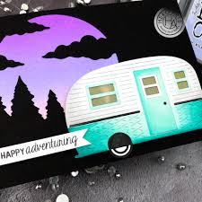 Using distress inks two ways to create two very different looks! Happy Adventuring By Jessica Frost Ballas For Hero Arts