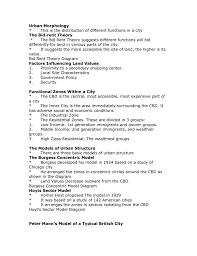 Urban Morphology Mrs Watson S Class