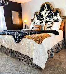 Cowhide Headboard Western Bedroom Decor Home Decor Bedroom Western Bedrooms