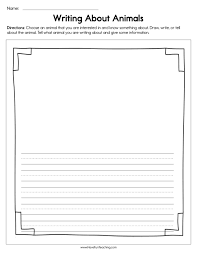 Writing About Animals Worksheet Writing Skills Teaching Writing Writing