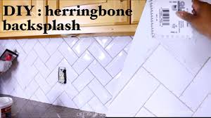 Leslie, of the leslie style took on the one room challenge with her colorful kitchen renovation. Straight Herringbone Tile Backsplash Tutorial Diyideacenter Com
