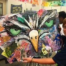 Our First Project This Year Has Been A Very Progressive Multi Step Multi Media Project That Has Rea Collage Art Projects Elementary Art Projects Art Projects