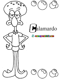 Bob Esponja Para Colorear Calamardo