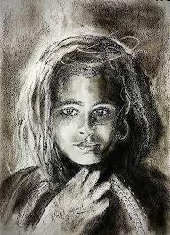 Climbing trees, charcoal