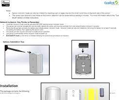 Best zwave motion sensor options in 2018. Pirz25 Home Motion Sensor User Manual Ecolink Intelligent Technology