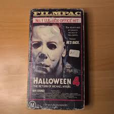 HALLOWEEN 4: THE Return of Michael Myers VHS, 1989 Donald Pleasence  Untested $29.50