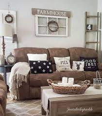 It is a neutral color around which. 46 Fantastic Living Room Farmhouse Style Decorating Ideas Brown Sofa Living Room Farm House Living Room Dark Brown Couch Living Room