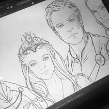 Aelin Rowan By Megiprs Rowan And Aelin Throne Of Glass Books Throne Of Glass