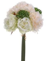 While silk flowers usually look too faux for my taste (especially peonies), these silk peony bouquets from fashion touch weddings are an obvious exception; Blush White Peonies Sedum Silk Peony Rose Bouquet Artificial Fl Save On Crafts