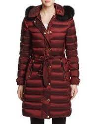 Burberry Fur Trim Puffer Coat In Burgundy Modesens Fur Trim Coat Fur Puffer Coat Red Puffer Coat