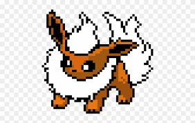 20 pikachu pokemon pixel art hard pictures and ideas on weric. Flareon Hard Pixel Art Grid Hd Png Download 870x610 889956 Pngfind