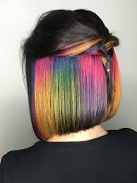 Peekaboo Rainbow Hair Peekaboo Hair Peekaboo Hair Colors Hair Color Crazy