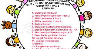 We did not find results for: Administrasi Paud K13 Perangkat Pembelajaran Paud Tk Ra Kurikulum 2013 Semester 1 Dan 2 Ngintip Sekolah