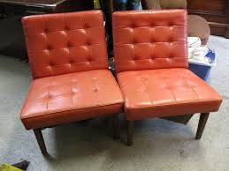 A pair of 1960s burnt orange Barcelona ...