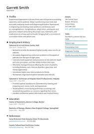 Curriculum vitae sample, zaka ullah. Optometrist Resume Examples Writing Tips 2021 Free Guide