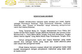 Kelantan fm is a music mix radio station in malaysia. Bernama Kenyataan Penuh Istana Kelantan