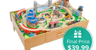 Hot Price Imaginarium Train Set With Table Only 39 99 Kids Train Table Train Table Wooden Train Set
