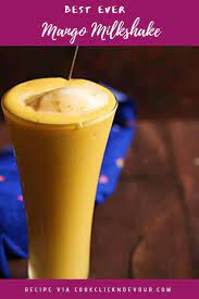 Mango Milkshake Recipe A Simple And Refreshing Summer Drink Prepared By Just Blending Ripe Mango With Mango Milkshake Milkshake Recipe Easy Milkshake Recipes