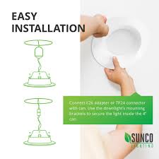Sunco Lighting 10 Pack 4 Inch Led Recessed Downlight Baffle Trim Dimmable 11w 40w 6000k Daylight Deluxe 660 Lm Damp Rated Sim Downlights Installation 10 Things