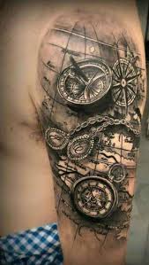 Black And White Half Sleeve Tattoo Designs Tattoo Compass Men Shoulder Ink 21 Ideas Nautical Tattoo Sleeve Half Sleeve Tattoo Tattoo Sleeve Men