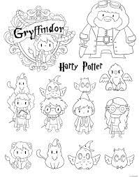 Coloriages gratuits à imprimer avec une variété de thèmes que vous pouvez imprimer et colorier. Coloriage Harry Potter Gryffindor Personnages Kawaii Dessin Harry Potter A Imprimer