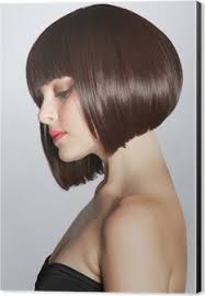 Poster woman with brunette bob