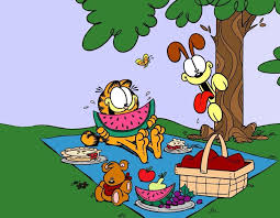 Picnic basket illustration, picnic basket table, cartoon picnic s, barbecue, food png. Weekend Picnic With Friends Garfield And Odie Garfield Wallpaper Garfield Cartoon