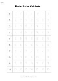 tracing numbers 1 to 10 worksheets pdf